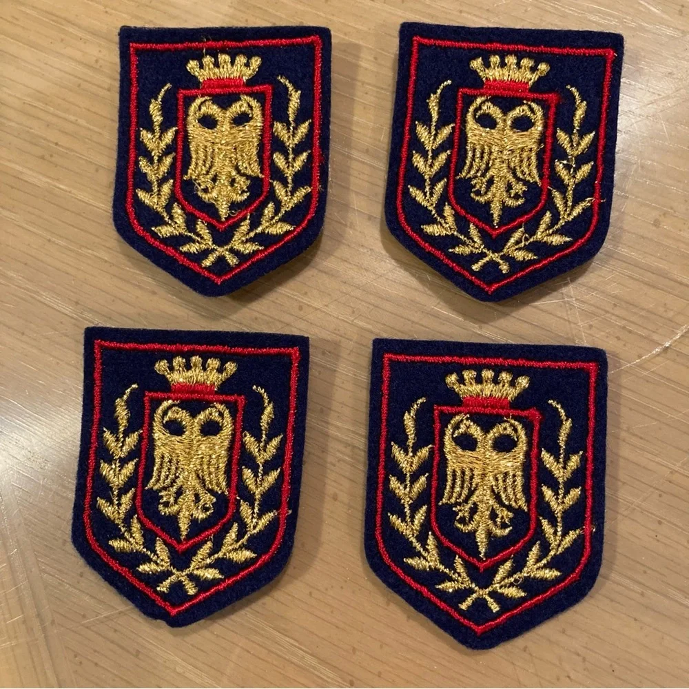 Vintage Military Patches/Emblems sew on. Set of 4: ‘sew on’ Patches. Navy.